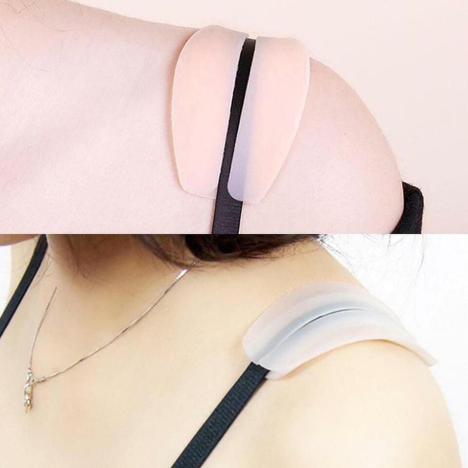 Non-Slip Bra Strap Pad Silicone Shoulder Invisible Pad For Pressure/Pain Relief