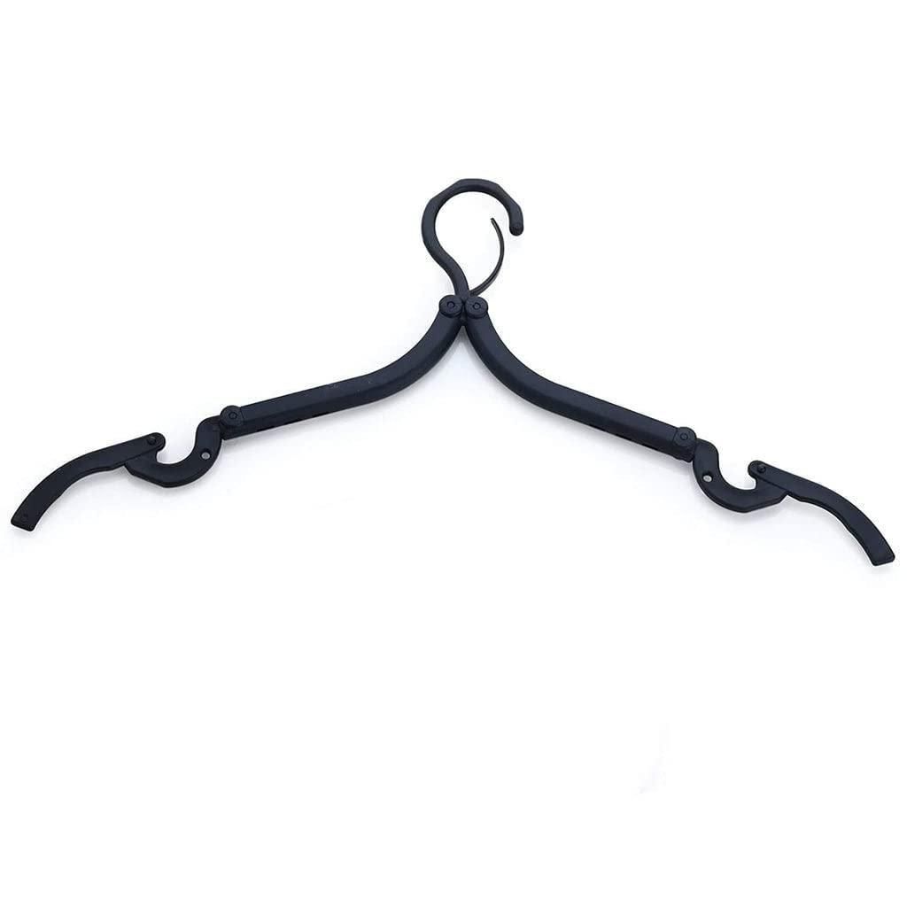 Foldable Portable Clothes Hangers(6pcs Black)